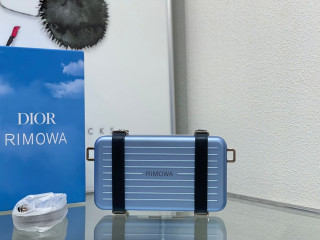 Сумка женская Christian Dior Rimowa, голубой металл (14803)