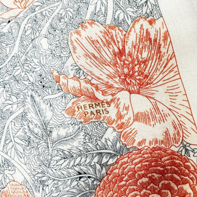 Платок Hermes кашемир+шелк 135*135 см (14905)