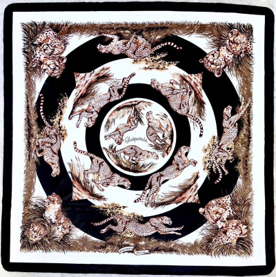 Плед Hermes Guepards черный 150х150 см (16707)