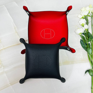 Монетница кожа 25*25 см Hermes (16312) красно/чёрная