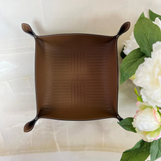 Монетница кожа 25*25 см Hermes (16314) сине/коричневая