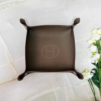 Монетница кожа 25*25 см Hermes (16315) коричневая 