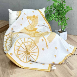 Плед Hermes Cheval Cabriolet желтый 140х180 см (17417)