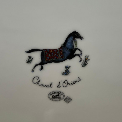 Блюдо овальное для фруктов глубокое Hermes Cheval d'Orient 40 см (15522)
