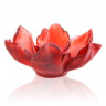 Ваза для фруктов Daum Red Tulipe bowl small 17см (12829)