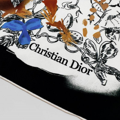 Шелковый платок Christian Dior 90x90см (15129)