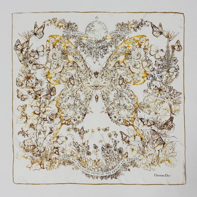 Шелковый платок Christian Dior 90x90см (15130)