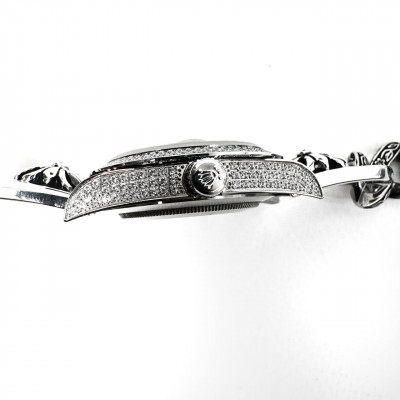 Браслет для часов Rolex&Chrome Hearts серебро (15230)