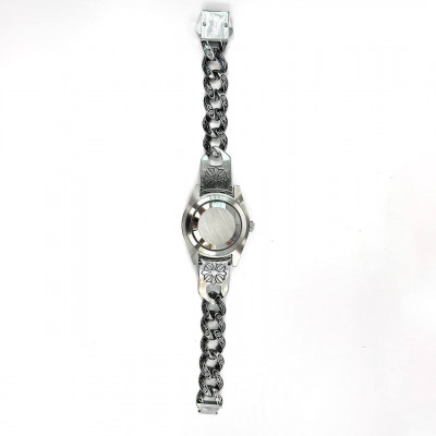 Браслет для часов Rolex&Chrome Hearts серебро (15230)