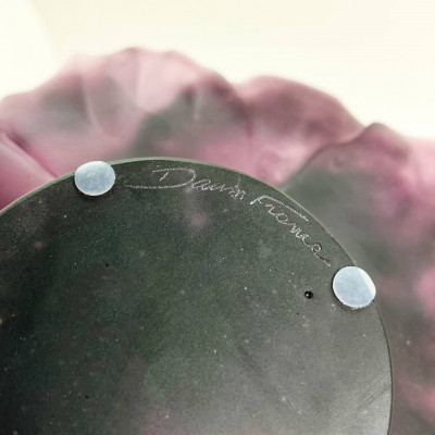 Ваза-фруктовница Daum Camellia Violet 38см (15132)