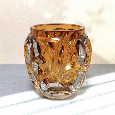 Ваза Lalique Tourbillons коричневая 21 см (17234)