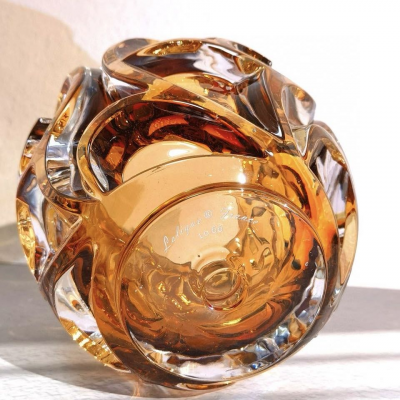 Ваза Lalique Tourbillons коричневая 21 см (17234)