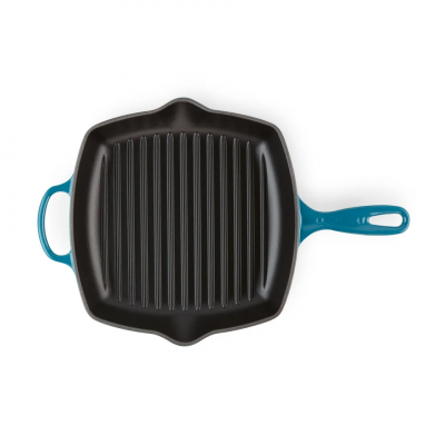 Чугунная эмалированная сковорода-гриль с деревянной ручкой, 26 см, Le Creuset (14241)