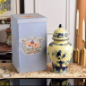 Ваза Ginori 38х11х20 см желтая (17342)