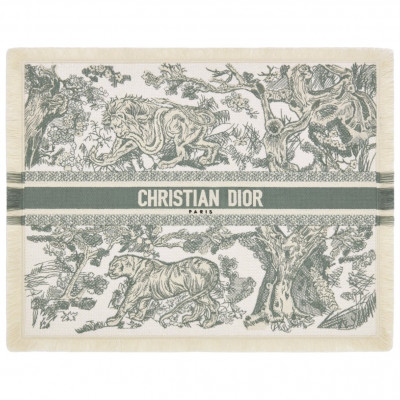 Салфетка сервировочная / плейсмат Christian Dior Toile De Jouy 29*43см (15245) беж-зеленый