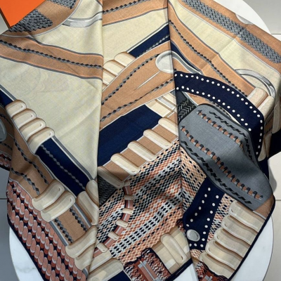 Платок Hermes кашемир+шелк 135*135 см (17545)