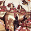 Плед Hermes Horses 150х150 см (8446) плюшевый