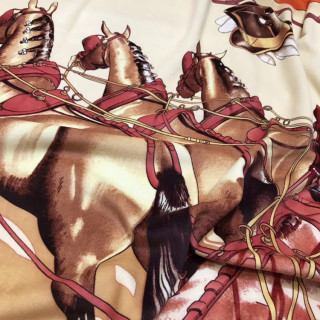 Плед Hermes Horses 150х150 см (8446) плюшевый