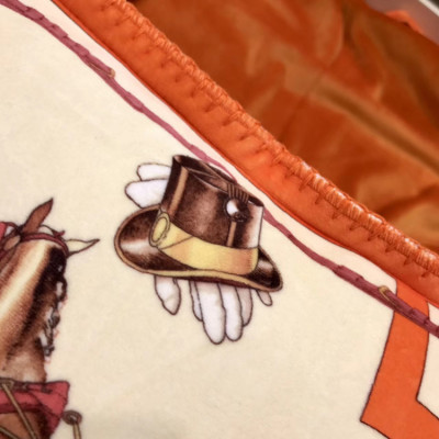 Плед Hermes Horses 150х150 см (8446) плюшевый
