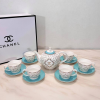 Чайный сервиз Chanel голубой на 6 персон (17248)