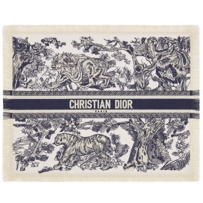 Салфетка сервировочная / плейсмат Christian Dior Toile De Jouy 29*43см (15249) сине-бежевый