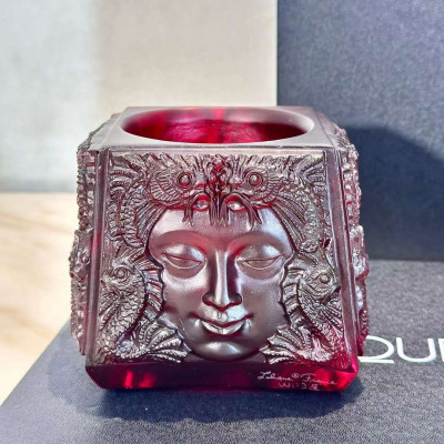 Подсвечник Lalique красный 11,5 cм (15150)