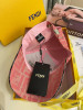 Бейсболка Fendi розовая с лого (14451)