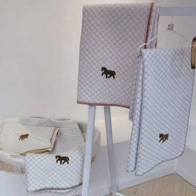 Плед Hermes детский из хлопка-трикотажа (13853) серый