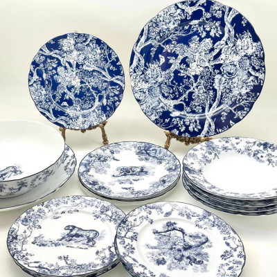 Столовый сервиз Christian Dior Toile de Jouy 6 персон / 32 предмета (14155) синий 