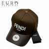 Бейсболка Fendi темно-коричневая с лого (14455)