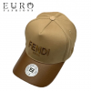 Бейсболка Fendi светло-коричневая с лого (14456)