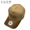 Бейсболка Fendi светло-коричневая с лого (14456)