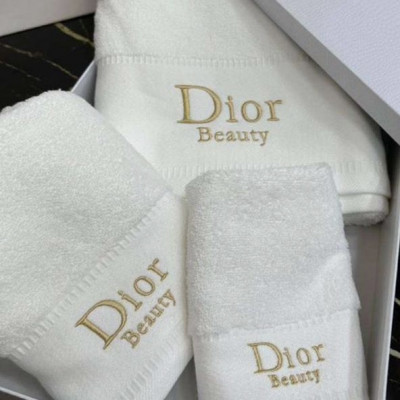 Комплект из 3-х полотенец Christian Dior белые (14158)