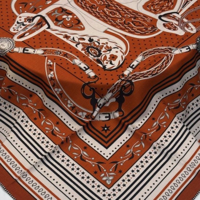 Платок Hermes кашемир+шелк 135*135 см (17561)