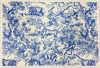 Салфетка сервировочная / плейсмат Christian Dior Toile De Jouy (14662) голубой