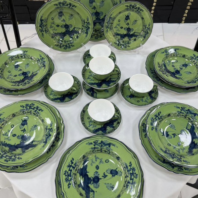 Столовый и чайный сервиз Ginori 1735 Oriento Italiano на 6 персон 30 предметов (17168) зеленый