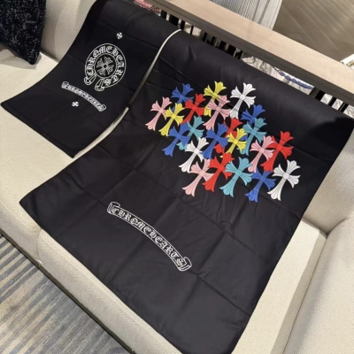 Набор из 2-х полотенец Chrome Hearts 160х80/40х80 см (17472)