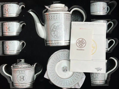 Чайный сервиз Hermes Mosaique platinum на 6 персон (15473)