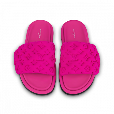 Мюли женские Louis Vuitton фуксия (14374)
