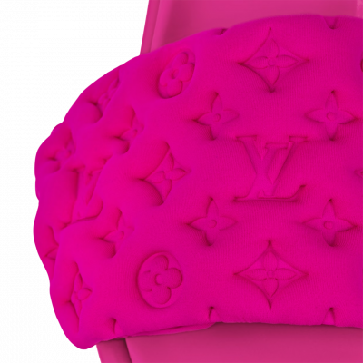 Мюли женские Louis Vuitton фуксия (14374)