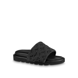 Мюли женские Louis Vuitton черные (14375)