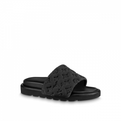 Мюли женские Louis Vuitton черные (14375)