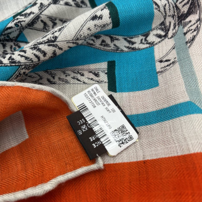 Платок Hermes кашемир+шелк 100х100 см (14876)