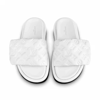 Мюли женские Louis Vuitton белые (14377)