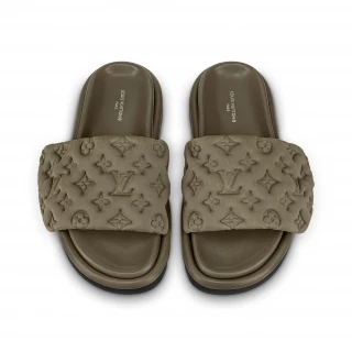 Мюли женские Louis Vuitton хаки (14379)