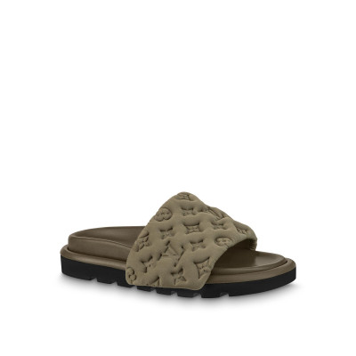 Мюли женские Louis Vuitton хаки (14379)