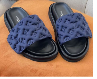 Мюли женские Louis Vuitton синие (14380)