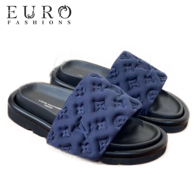 Мюли женские Louis Vuitton синие (14380)