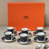 Набор кофейных пар 6шт Hermes H Deco, 90 мл  (14885)