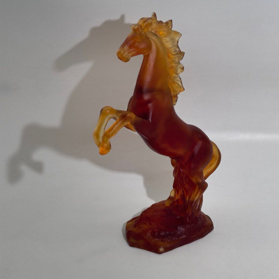 Скульптура Daum Horse янтарная 50 см (15685)